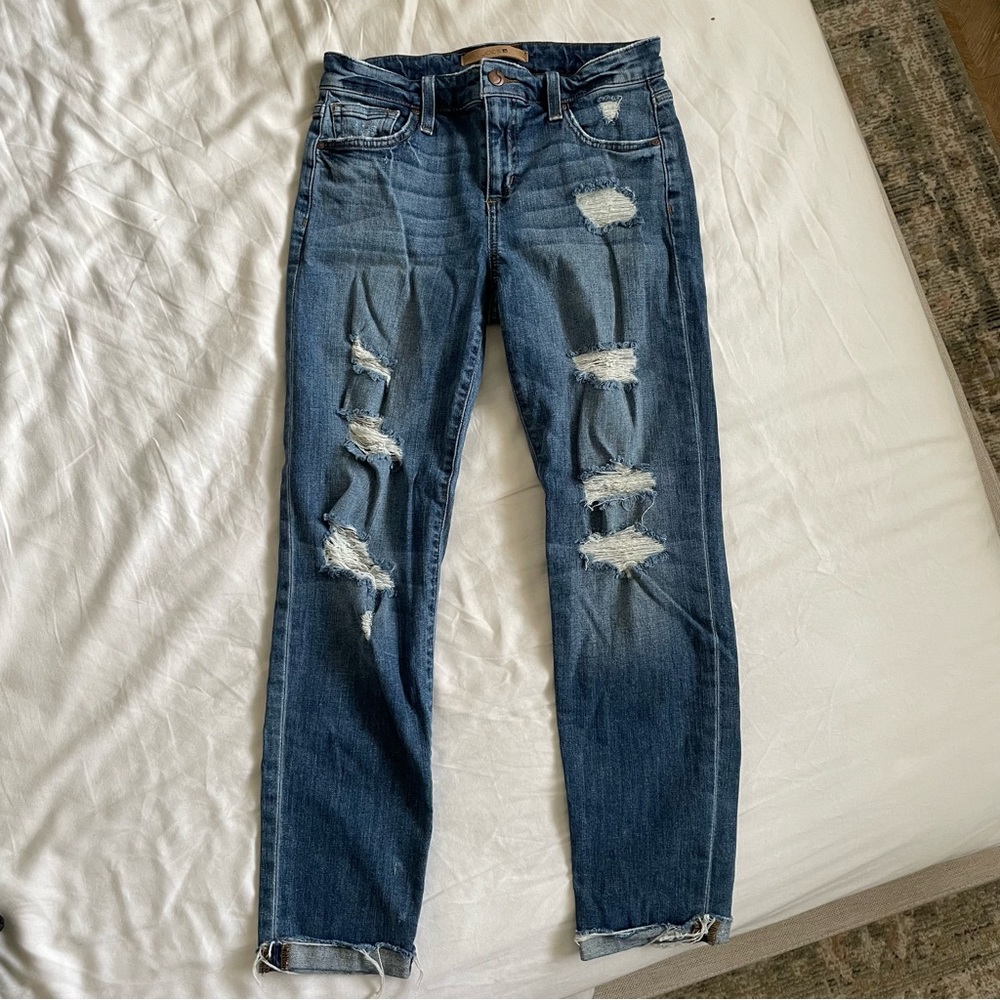 Joe’s Jeans Boyfriend Slim Crop with Rolled Hem